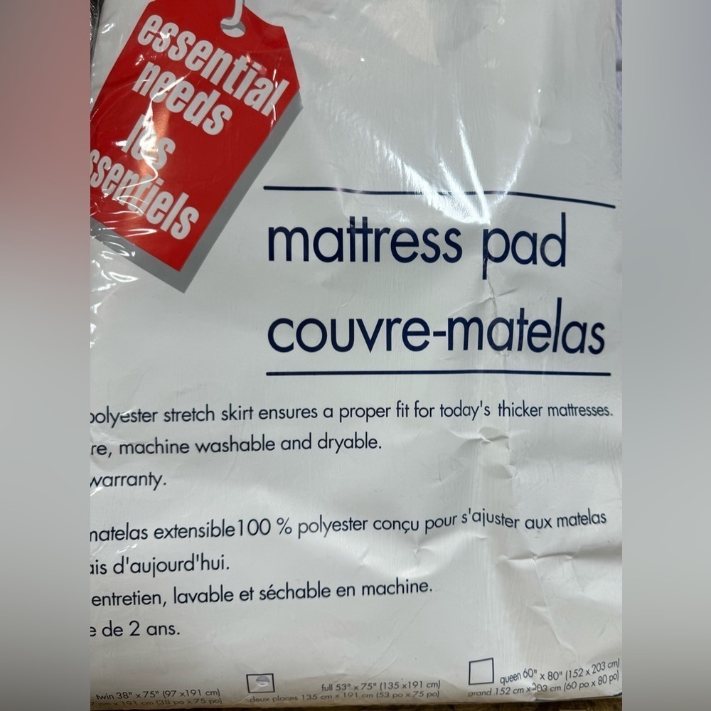 Full Size Mattress Pad x2